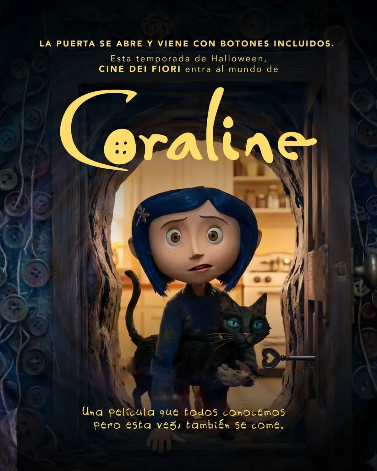 CINE DEI FIORI PRESENTA: CORALINE SEGUNDA FECHA🧵🖤✨