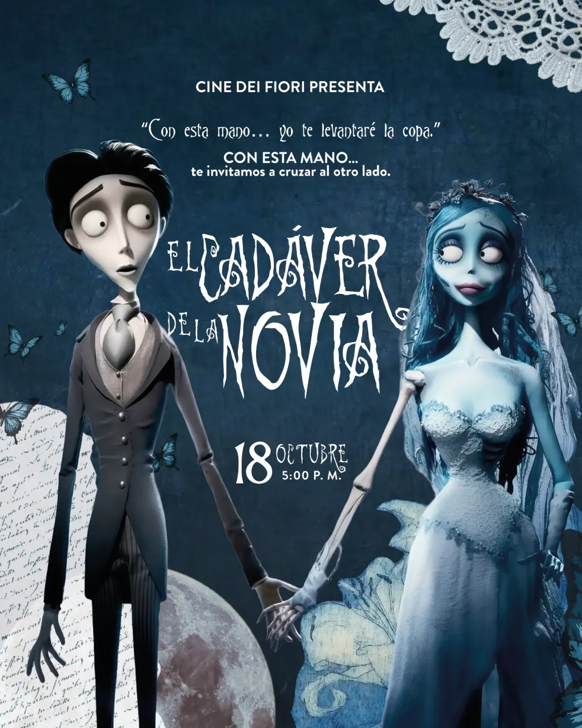 CINE DEI FIORI PRESENTA: EL CADÁVER DE LA NOVIA 🖤💍✨