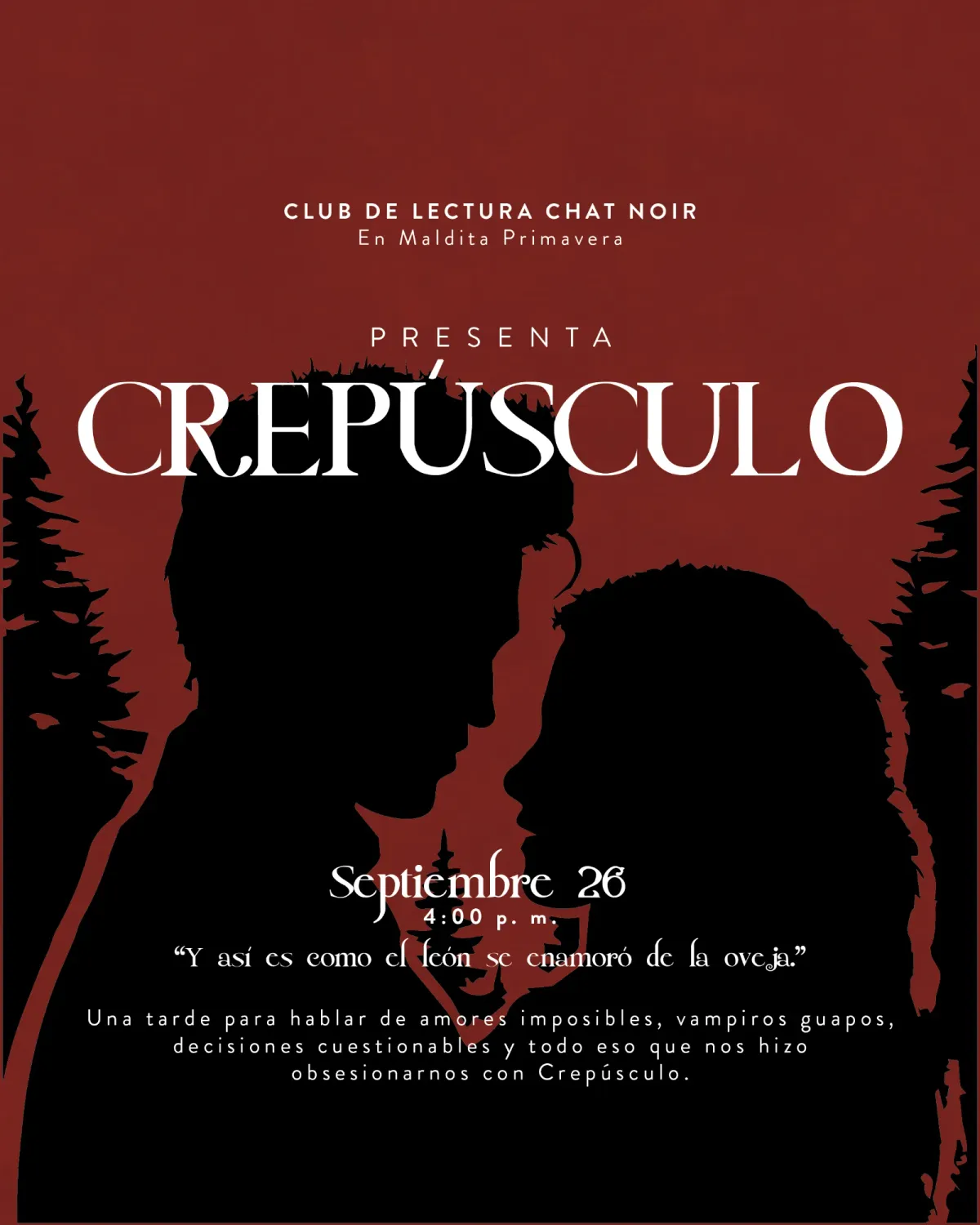 🖤 CLUB DE LECTURA CHAT NOIR PRESENTA: CREPÚSCULO 🧛♂️🌙