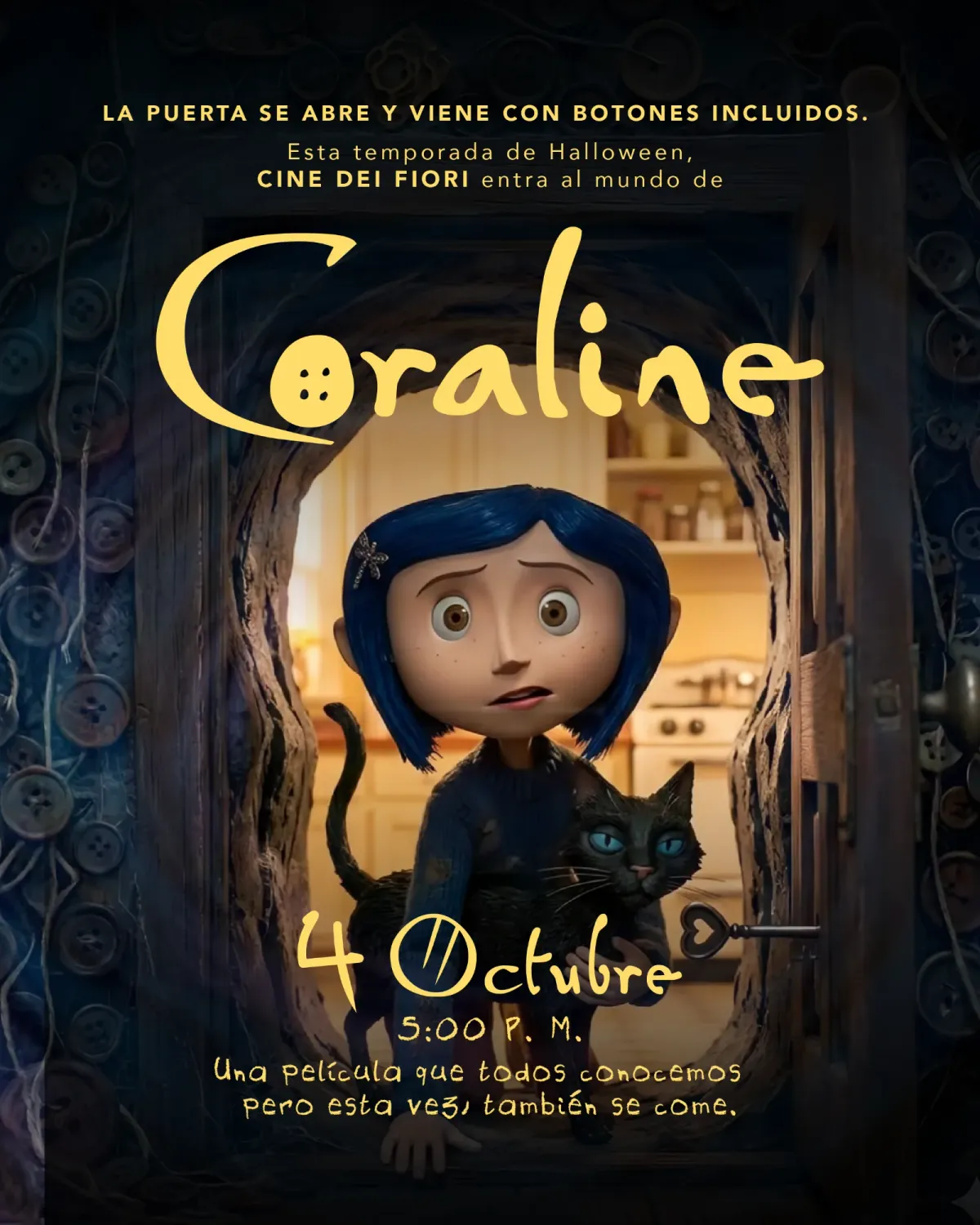 CINE DEI FIORI PRESENTA: CORALINE 🧵🖤✨