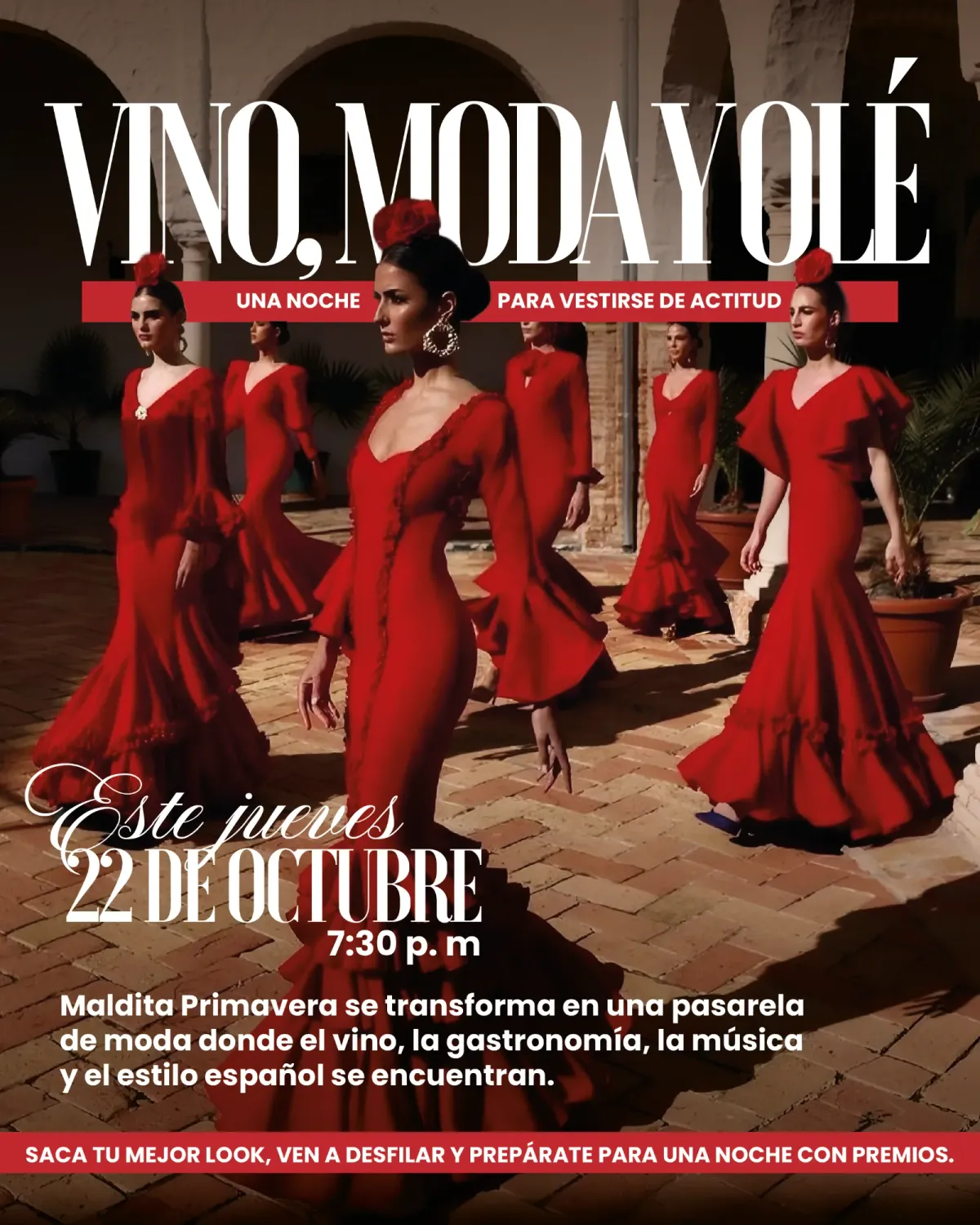 💃🍷 VINO, MODA Y OLÉ — UNA NOCHE PARA VESTIRSE DE ACTITUD ✨