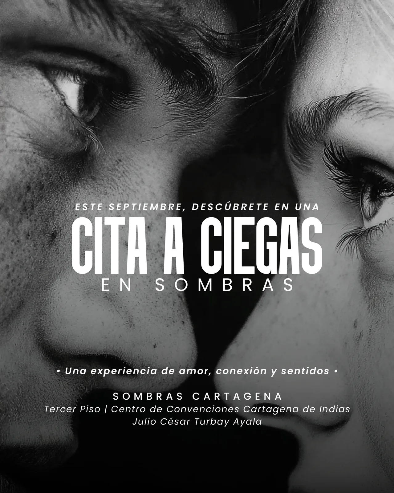 Cita a Ciegas en Sombras Cartagena, experiencia sensorial en oscuridad para Amor y Amistad en Cartagena.