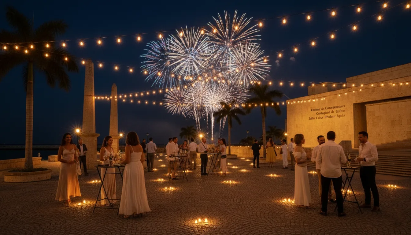 Celebración de fin de año en Seratta Pop Up Cartagena con música en vivo y experiencia culinaria.